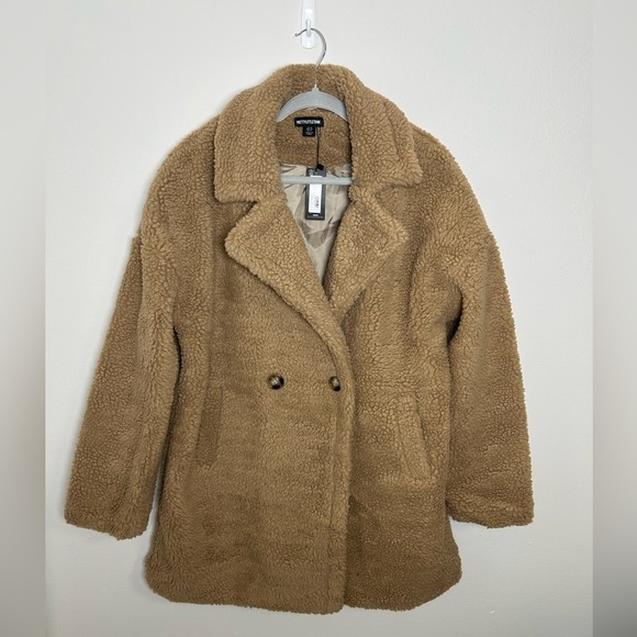 PrettyLittleThing Camel Teddy Jacket - Picture 1 of 4